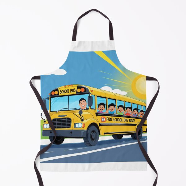 Item preview, Balade Amusante en Bus Scolaire avec Chauffeur Sympathique.Fun School Bus Ride with Friendly Driver designed and sold by Drawingshirts.