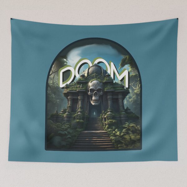 Item preview, Temple Hall of Doom Mysterious Adventure Design | Dark Fantasy Exploration Art designed and sold by ArtsyExplorer.