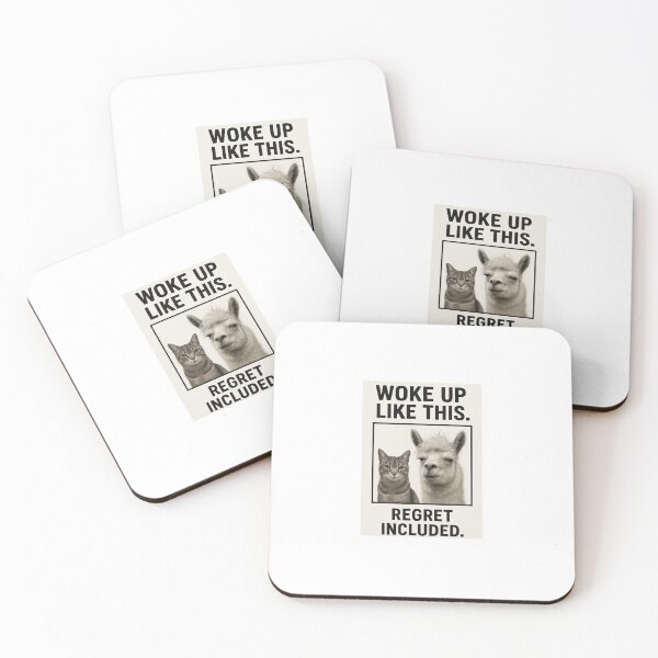 Item preview, I woke up like this birthday funny prank meme gift weird llama satire designed and sold by CheeseBlueprint.