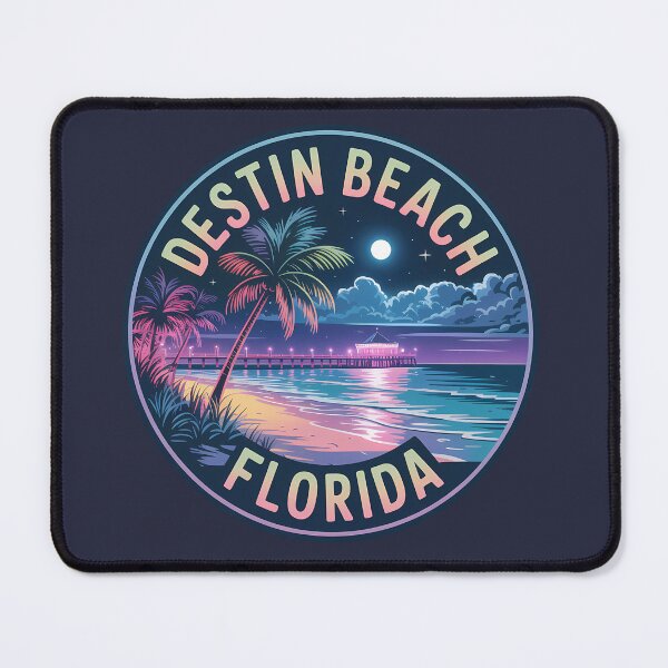 Item preview, Neon Night Destin Beach Florida Sticker designed and sold by Horizon Tales.