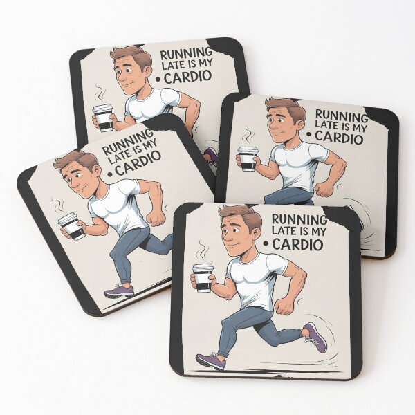 Item preview, Running Late Is My Cardio Design Cartoon 2 designed and sold by Neon G.