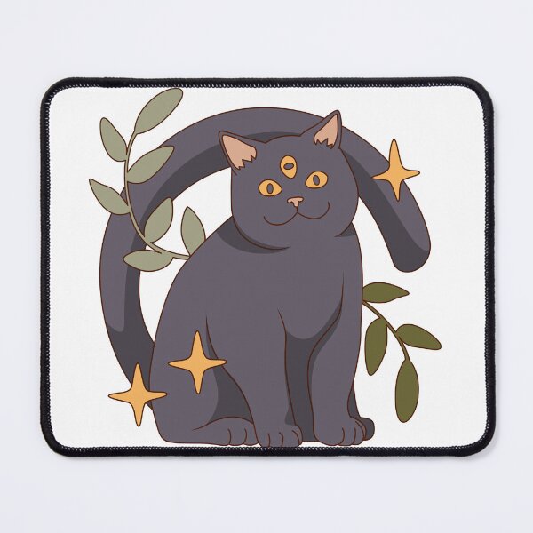 Item preview, Black cat with third eye designed and sold by Yangartworks.