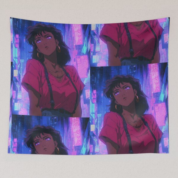 Item preview, Synthwave Anime - Neon Retro Atmosphere designed and sold by bapupa.