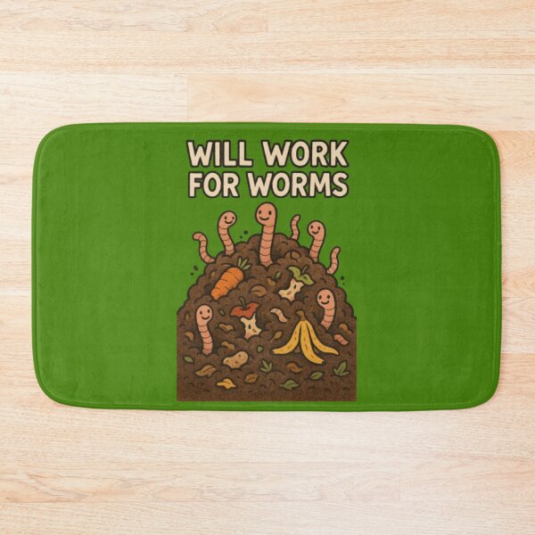 Item preview, Will Work for Worms: Funny Compost Design designed and sold by ShamblesShirts.