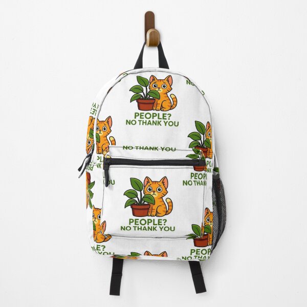 Item preview, Antisocial Cat Humour - People No Thank You Funny Introvert Pet Design designed and sold by EdgyEdgeArt.
