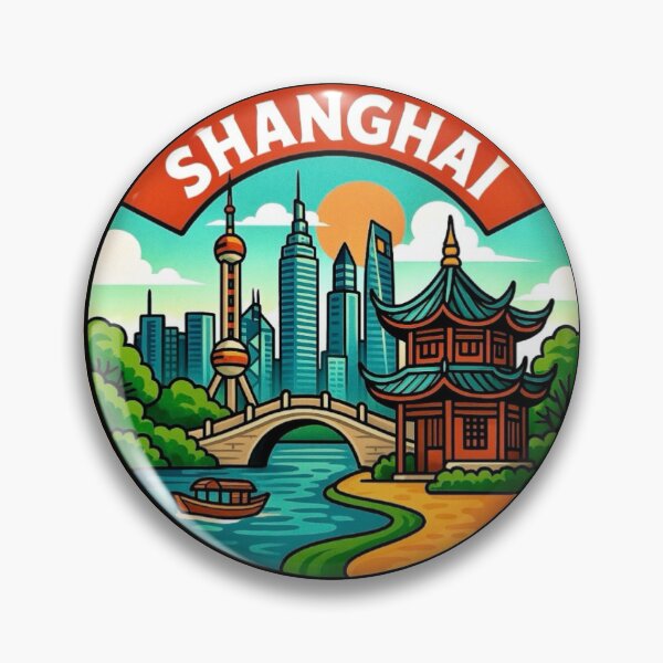 Item preview, Shanghai, China - Skyline & Cultural Charm designed and sold by Myra365Art.