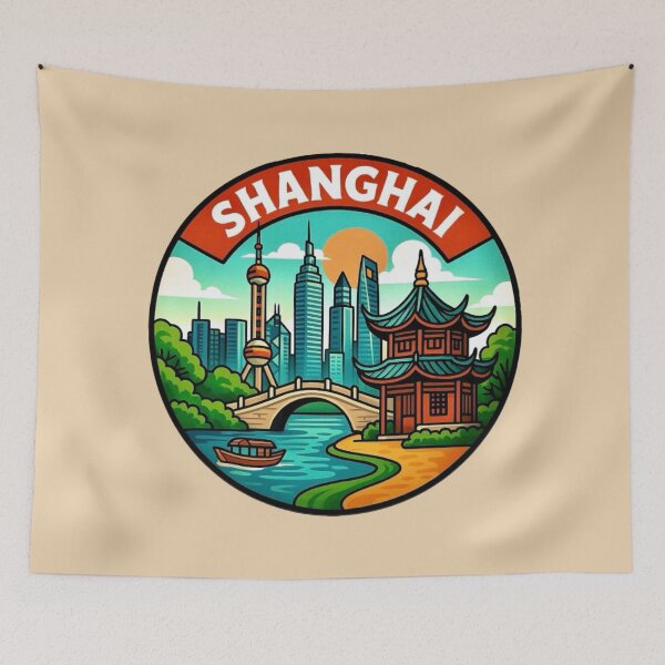 Item preview, Shanghai, China - Skyline & Cultural Charm designed and sold by Myra365Art.