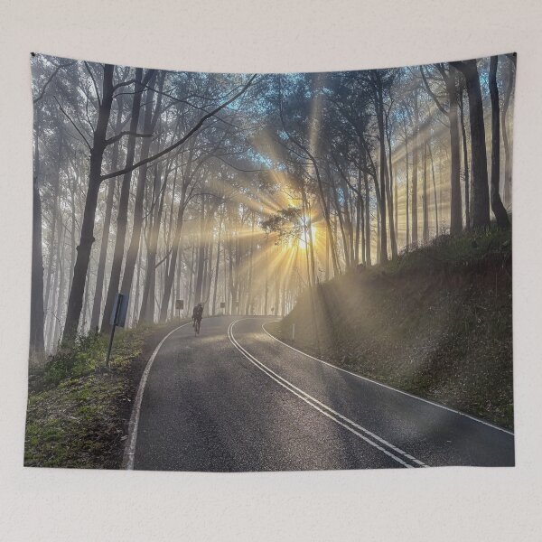 Item preview, The sun breaking through the fog, riding up the 1in20 designed and sold by Steven Weeks.