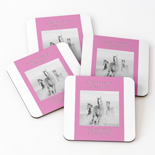 Item preview, DEEPEST SYMPATHIES, CARD, WILD HORSES, PINK designed and sold by AASparksDesigns.