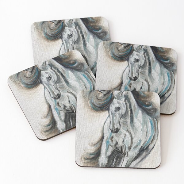 Item preview, Andalusian horse oil painting in limited palette colours designed and sold by Tahnja Wolter.