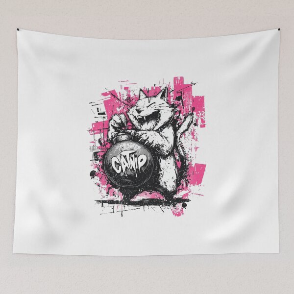 Item preview, Banksy Explosive Feline Fun - Catnip Bomb designed and sold by hamishby.