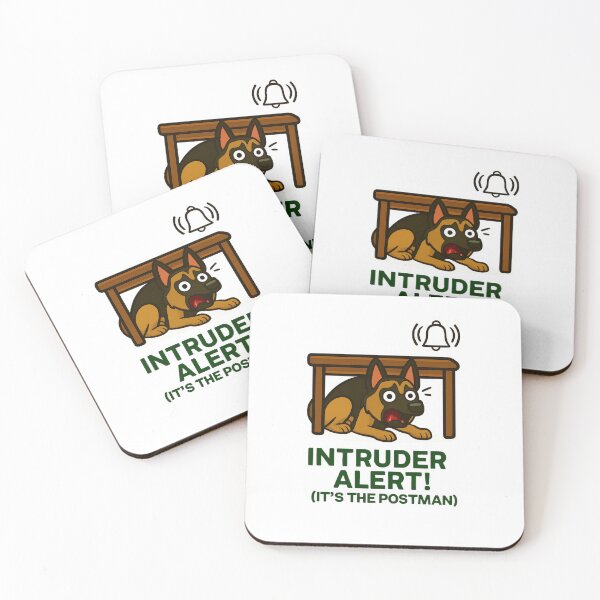 Item preview, Guard Dog Humour - Intruder Alert It's the Postman Funny Dog Design designed and sold by EdgyEdgeArt.