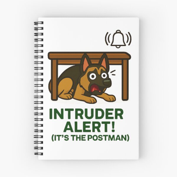 Item preview, Guard Dog Humour - Intruder Alert It's the Postman Funny Dog Design designed and sold by EdgyEdgeArt.