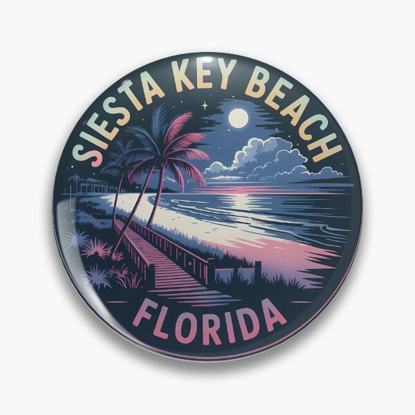 Item preview, Neon Night Siesta Key Beach Florida Sticker designed and sold by Horizon Tales.