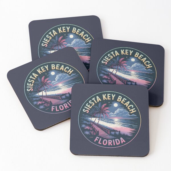 Item preview, Neon Night Siesta Key Beach Florida Sticker designed and sold by Horizon Tales.