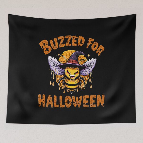 Item preview, Buzzed for Halloween | Killer Bee with Witch Hat designed and sold by AnAzArt.