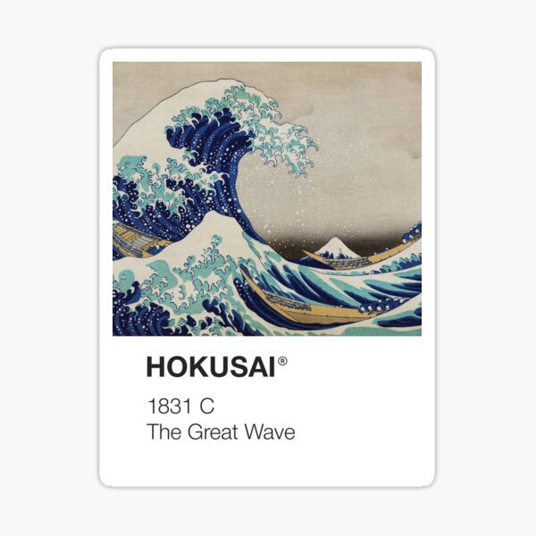 Aperçu de l'œuvre Hokusai Pantone créée et vendue par Vintagrafica.