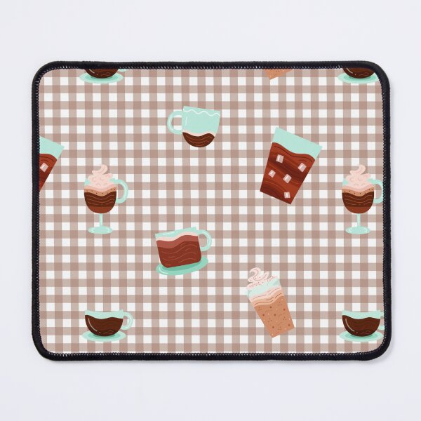 Item preview, Mocha Mousse Gingham Pattern Illustration – Soft Brown Warm Tones designed and sold by ViDESIGN-Vita.