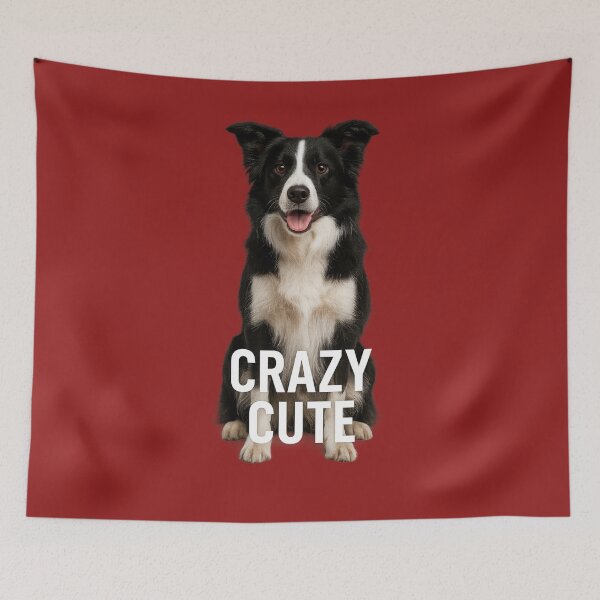 Item preview, Crazy Cute – Photorealistic Border Collie Design designed and sold by © Zenscape Studio 2025.
