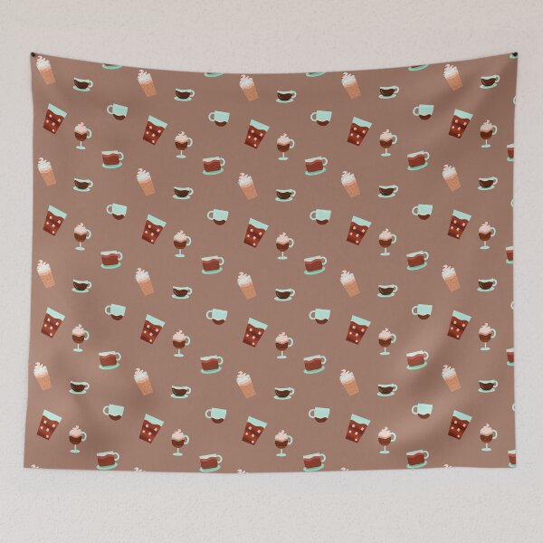 Item preview, Mocha Mousse Pattern Illustration – Soft Brown Warm Tones designed and sold by ViDESIGN-Vita.
