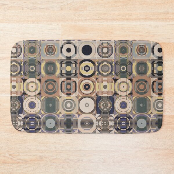 Item preview, Retro 1970s Disc Patchwork by Jenny Meehan designed and sold by Jenny Meehan Art Prints and Patterns .