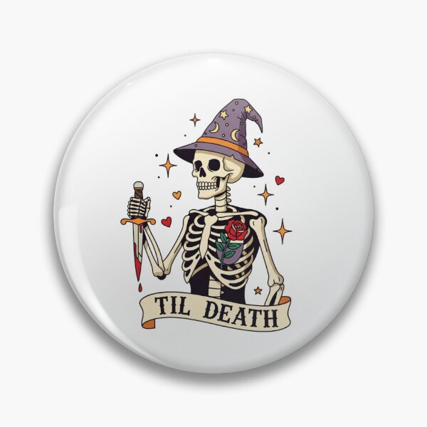 Item preview, Spooky Witchy Skeleton - Til Death - Gothic Romance designed and sold by DropRomance.
