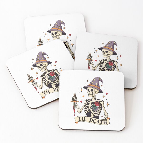 Item preview, Spooky Witchy Skeleton - Til Death - Gothic Romance designed and sold by DropRomance.