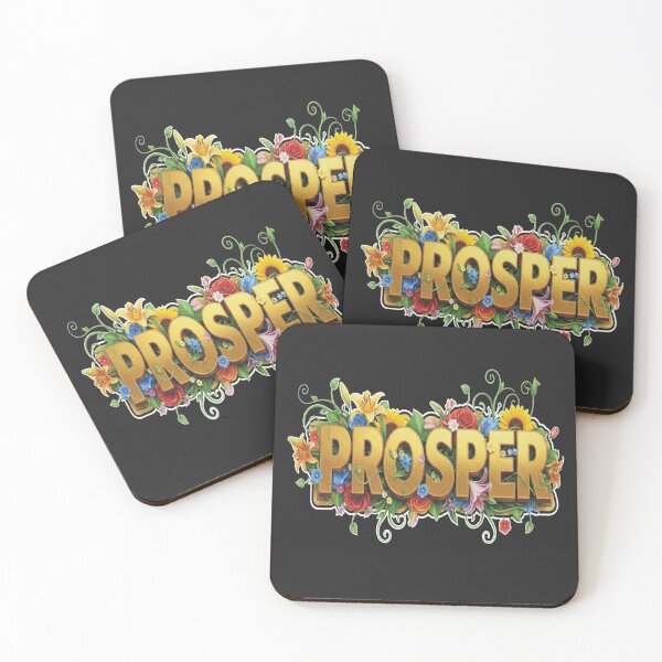 Item preview, Prosper Bold Gold Floral Typography – Inspirational Word Art designed and sold by A2JRetro.