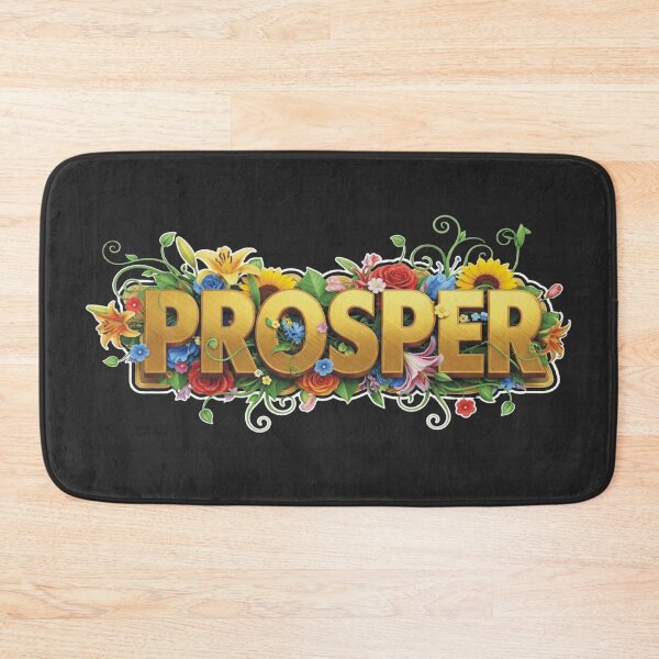 Item preview, Prosper Bold Gold Floral Typography – Inspirational Word Art designed and sold by A2JRetro.
