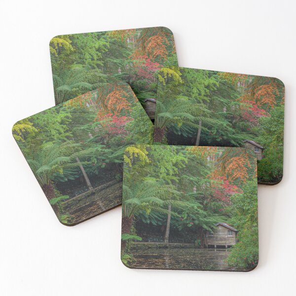 Item preview, The boathouse in Alfred Nicholas Gardens, Sherbrooke in autumn. designed and sold by Steven Weeks.