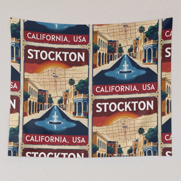 Item preview, Stockton California 1950s USA Vintage Travel Tourism  designed and sold by TravelersGems.
