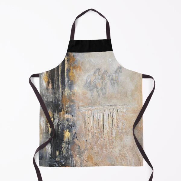 Item preview, Brumby horses running abstract acrylic textured painting designed and sold by Tahnja Wolter.