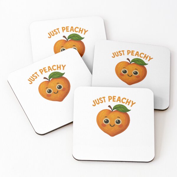 Item preview, Just Peachy – Cute Heart-Shaped Peach with Smile designed and sold by Liv Solara.