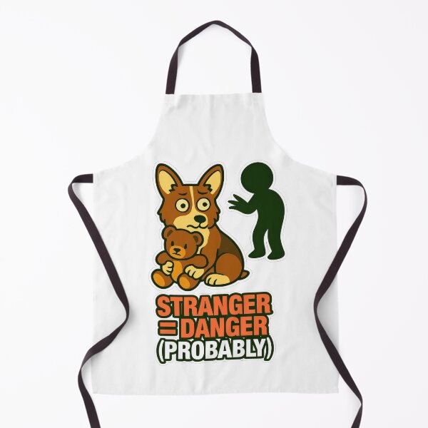 Item preview, Stranger Equals Danger Probably Protective Dog Cute Cautious Meme designed and sold by EdgyEdgeArt.