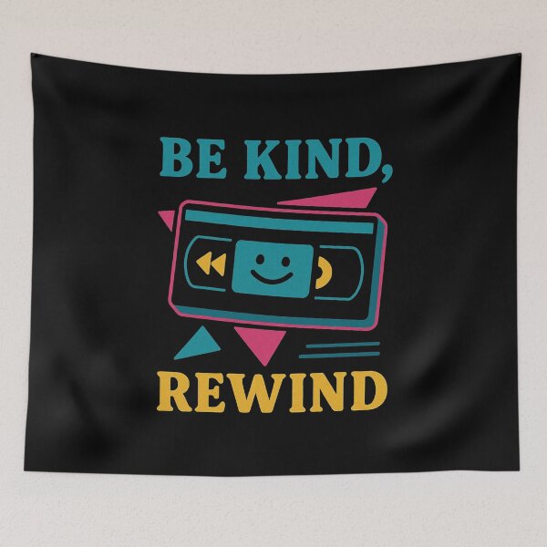 Item preview, Be Kind, Rewind – Retro VHS Nostalgia Design  designed and sold by Seb-Art-Odyssey.