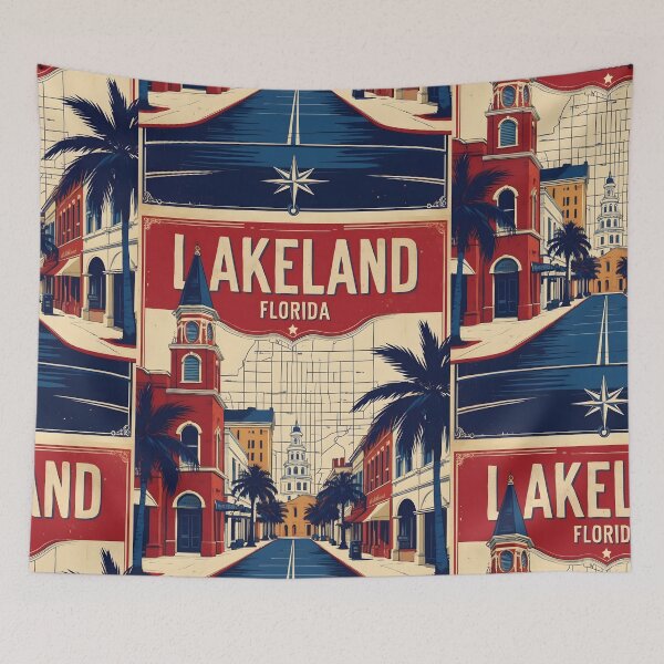 Item preview, Lakeland Florida 1950s USA Vintage Travel Tourism designed and sold by TravelersGems.