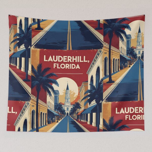 Item preview, Lauderhill Florida 1950s USA Vintage Travel Tourism designed and sold by TravelersGems.