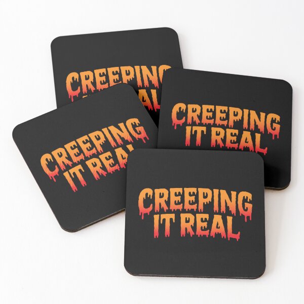 Item preview, Creeping It Real Funny Halloween Pun in Dripping Font Style designed and sold by Altered Pixels.