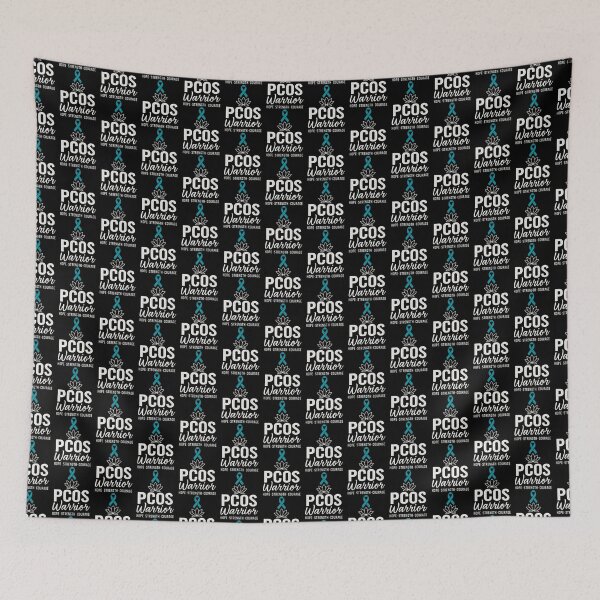 Item preview, PCOS Warrior Support Design – Hope Strength Courage designed and sold by BunBuntheDog-.