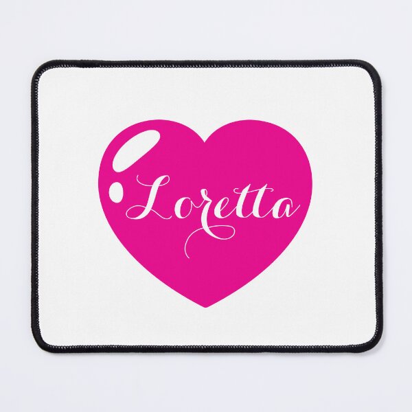 Item preview, Loretta Name with hot pink Heart designed and sold by Monika Howarth.