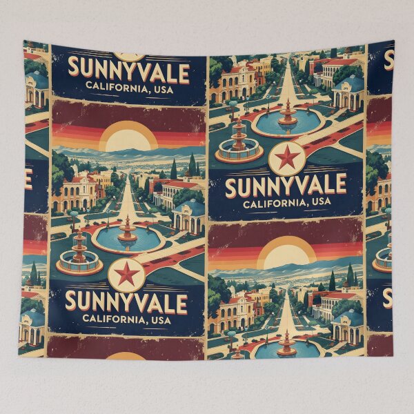 Artikelvorschau, Sunnyvale, Kalifornien, 1950er Jahre, USA, Vintage, Reisetourismus entworfen und verkauft von TravelersGems.