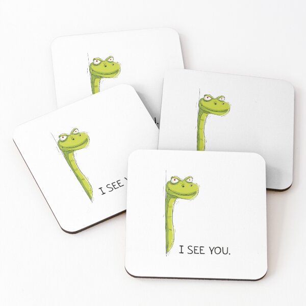 Item preview, Funny Meme - I See You - Creepy Curious Snake designed and sold by hamishby.