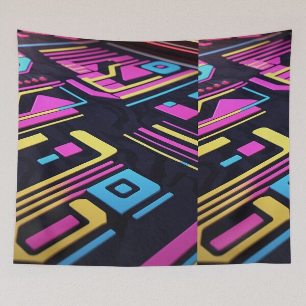 Item preview, retro arcade carpet themed decor design designed and sold by AKANKEDESIGN.