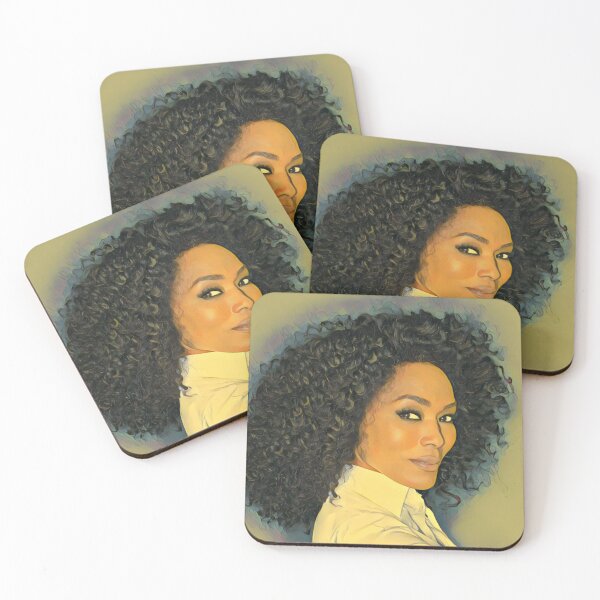 Item preview, Angela Bassett side portrait designed and sold by Pinkgnomie.