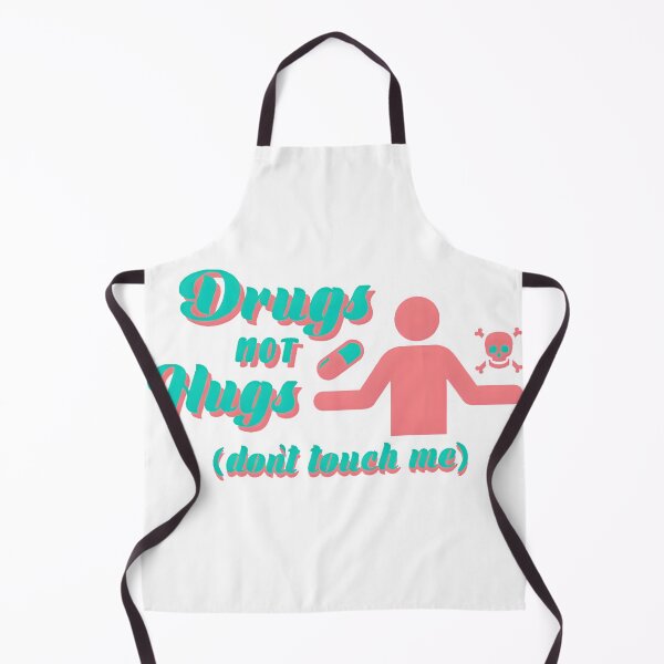 Item preview, Drugs Not Hugs Dont Touch Me funny Sayings Quote Street, Sarcastic Humor green pink designed and sold by SomniferumWars.