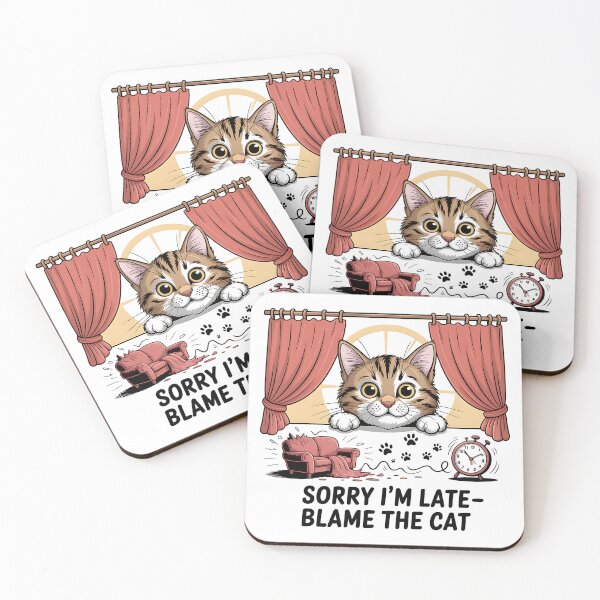 Item preview, Sorry I'm late , blame the cat designed and sold by Momo7Designs.