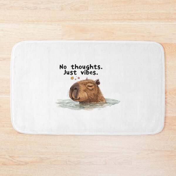 Item preview, Funny Meme - No Thoughts Just Vibes - Chill Capybara Zen designed and sold by hamishby.