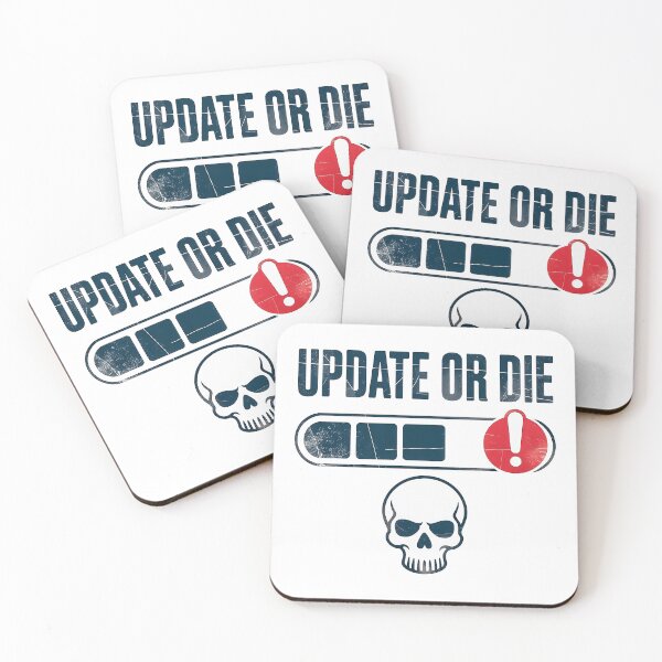 Item preview, Update Or Die Funny Cybersecurity Warning Hacker Shirt designed and sold by Amanda's Factory.
