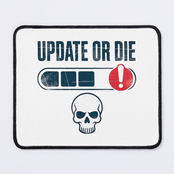 Item preview, Update Or Die Funny Cybersecurity Warning Hacker Shirt designed and sold by Amanda's Factory.