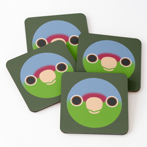 Item preview, The face of a Lilac-crowned amazon designed and sold by INKOYADO.